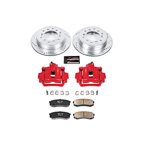 Power Stop Z23 Evolution Sport Rear Caliper Brake Kit- Brake Rotor, Brake Caliper and Carbon-Fiber Ceramic Brake Pads For Toyota FJ Cruiser 2010-2014 [Model Specific]