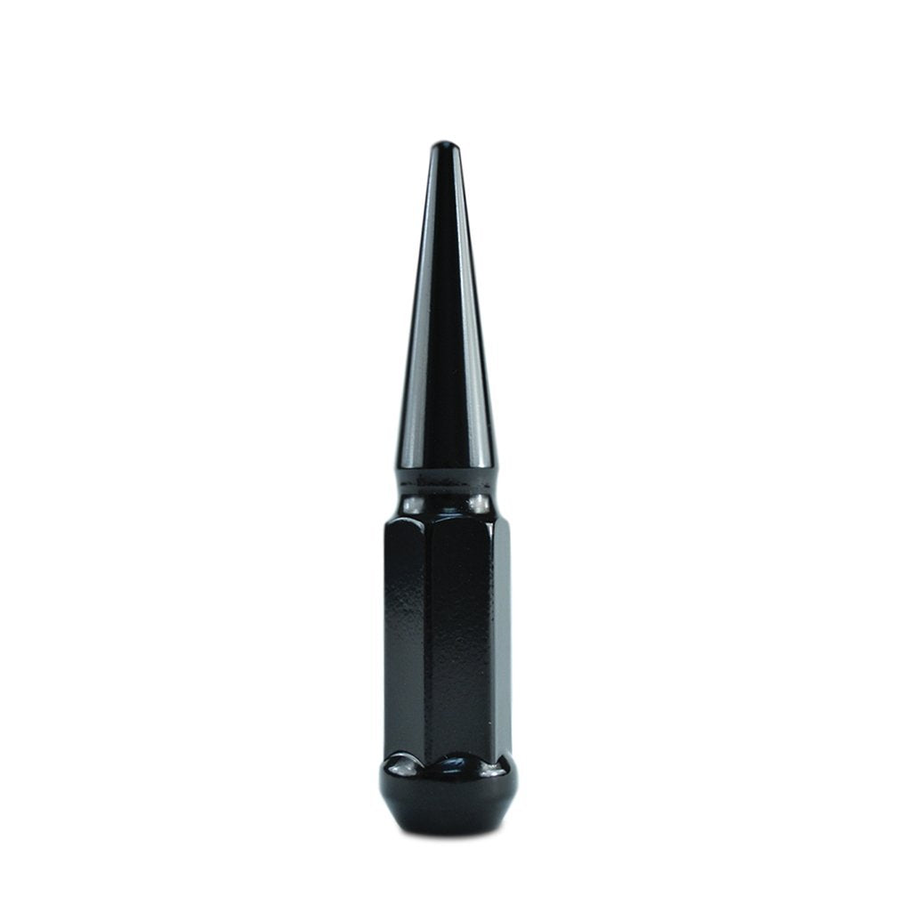 Spiked Metal Lugz Black 14x2.0 Thread 4.4" Overall Length kit Contains 32 Lugs & 1 Key