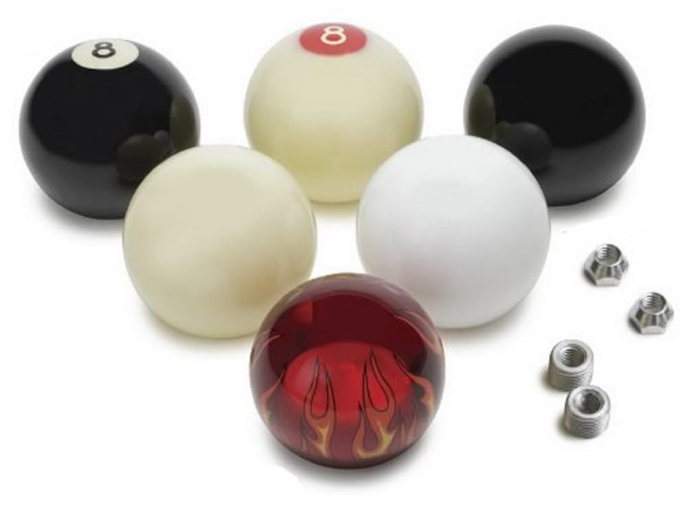 Black Lokar 2-1/4" 3/8-16 Thread 8-Ball Shift Knob