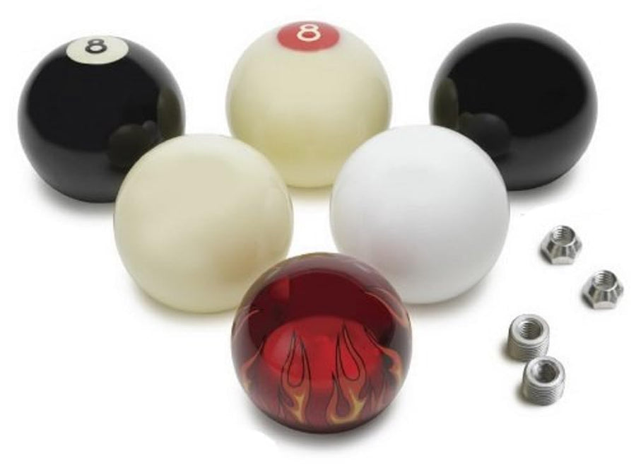 Black Lokar 2-1/4" 3/8-16 Thread 8-Ball Shift Knob