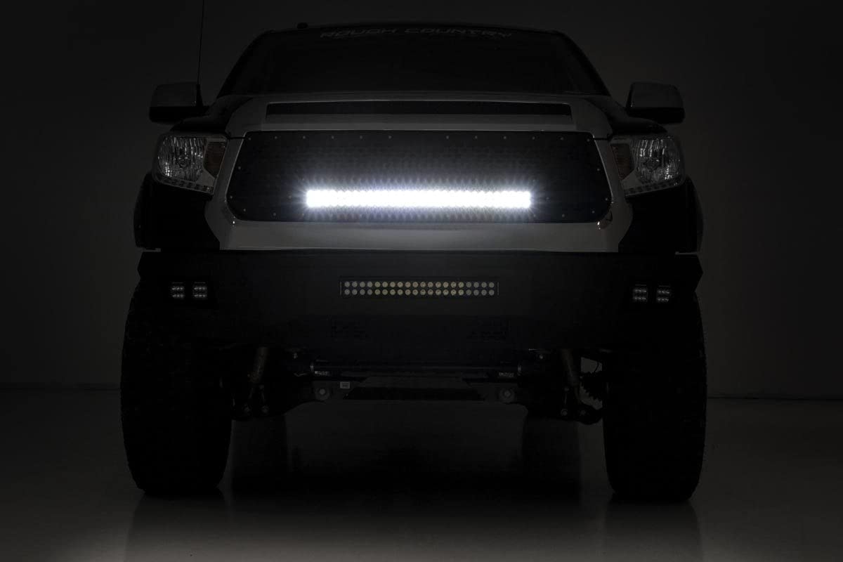 Rough Country LED Mesh Grille Insert w/White DRL for 2014-2017 Tundra - 70225