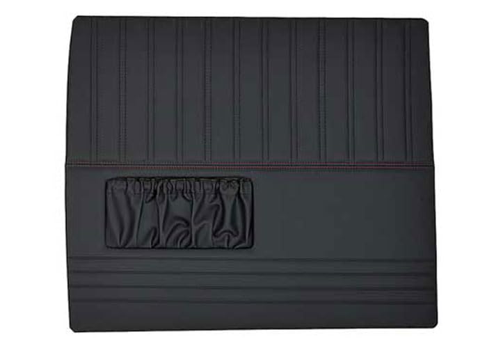Brothers QDP0054BLACK Custom Sport Door Panels - Black/Black Stitching - Pair