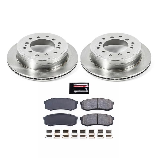 Power Stop KOE5875 Rear Replacement Brake Kit-OE Brake Rotors & Ceramic Brake Pads For 2010 2011 2012 2013 Lexus GX460 Toyota 4Runner Fj Cruiser