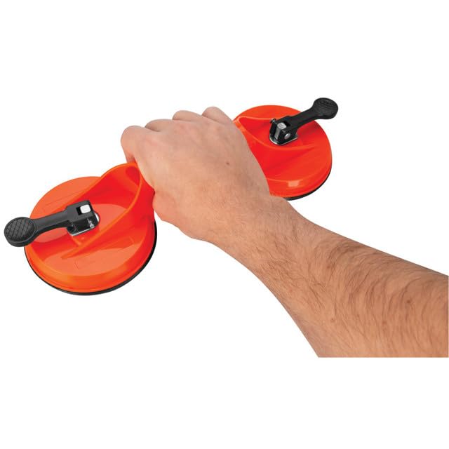 W1005 Performance Tool Dual 4-1/2 Inch Suction Cup Dent Puller, 2-Head Suction Cup, 132 Lbs. Lifting Capacity, Powerful for Lifting, Moving, Pulling, Handling Glass, Mirrors, and Metal Sheets