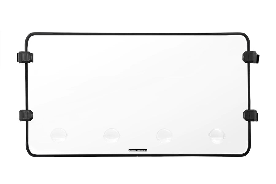 Full Vented Windshield Rough Country for CF Moto UForce 1000, 1000XL (2021-2025) - Scratch Resistant 1/4" Polycarbonate, 250x Stronger than Glass