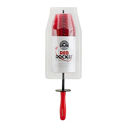 Chemical Guys Detailing Brush Red Rocket - Flexible Long-Reach Wheel and Rim Cleaning Tool for Cars, Trucks, SUVs, Motorcycles, and RVs - Safely Cleans Tight Spaces, Spokes, and Crevices