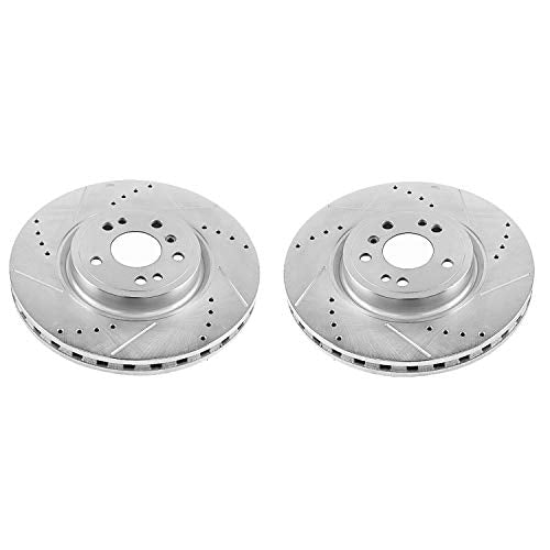Power Stop EBR1460XPR Evolution Front Drilled and Slotted Rotor Pair For Mercedes-Benz GLE300d, Mercedes-Benz GLE350, Mercedes-Benz GLE3, Mercedes-Benz ML, Mercedes-Benz ML350 [Model Specific]