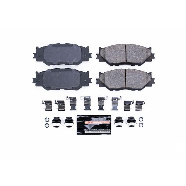 Power Stop Z23-1178 Z23 Evolution Sport Carbon Fiber Infused Ceramic Brake Pads with Hardware For Lexus IS250 2006-2015 [Model Specific]