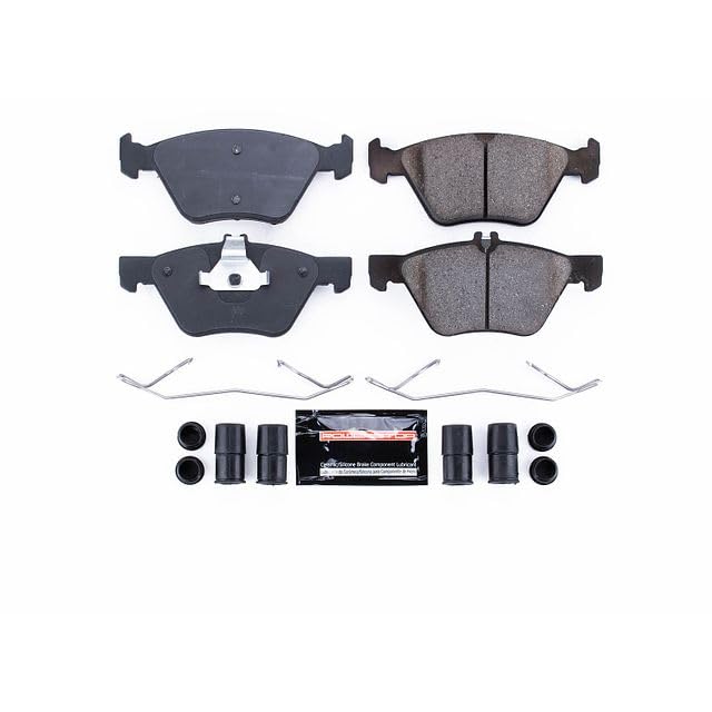 Power Stop Z23-740 Z23 Sport Carbon Fiber Infused Ceramic Brake Pads with Hardware For Crossfire, CLK320, CLK430, E300, E320, E350, E, E430, SLK320 [Model Specific]
