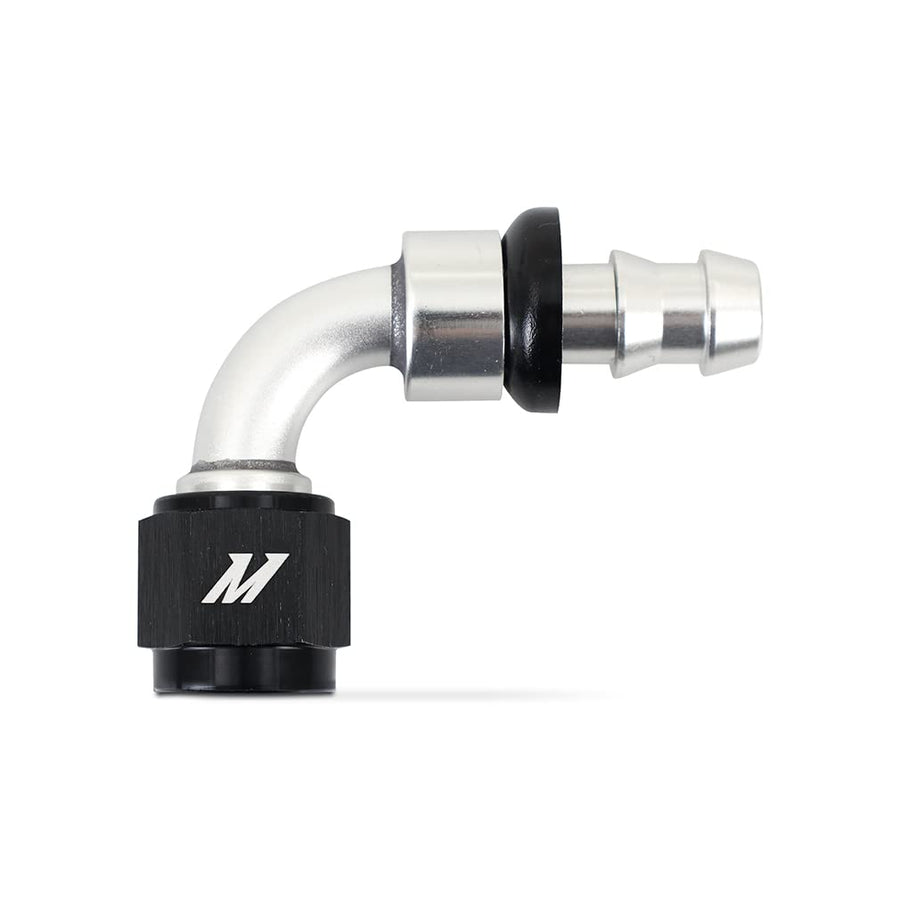 90-Degree Mishimoto Push-Lock Fitting, 6AN