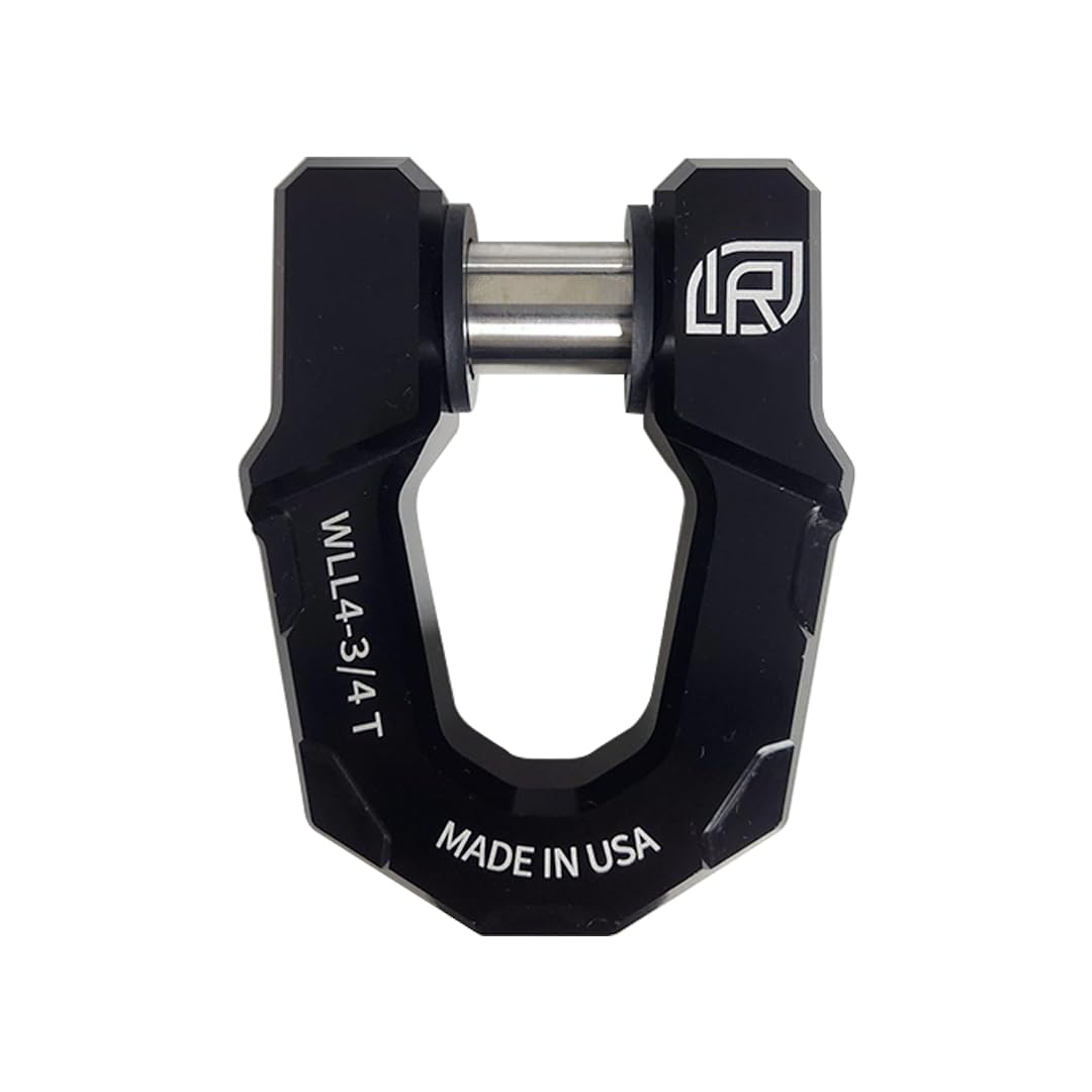 2 Pack, Redeemer D-Ring Shackle | 71514, Black Anodized Aluminum, Heavy-Duty for Use with Tow Strap for Off-Road Vehicle Recovery - Includes (2) Locking Pins for Redeemer Shackle