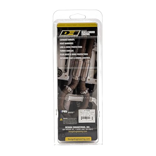 Design Engineering Oil Cooler Line Heat Shroud 010488 for C7 Corvette Z06, 2" - 2.5" x 18", Multi