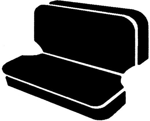 Fia TRS40 Solid Wrangler TRS42-72 Black Seat Cover (Rear Bench Seat/Saddle Blanket)