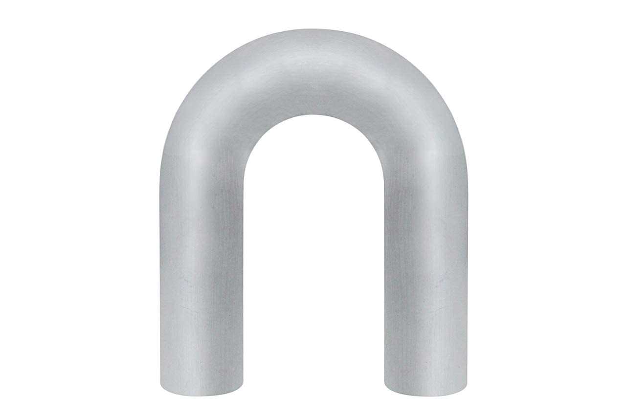 HPS Performance 6061 T6 Aluminum AT180-150-CLR-2 Elbow Pipe Tubing, 16 Gauge, 180 Degree U Bend, 1.5" OD, 0.065" Wall Thickness, 2" Center Line Radius