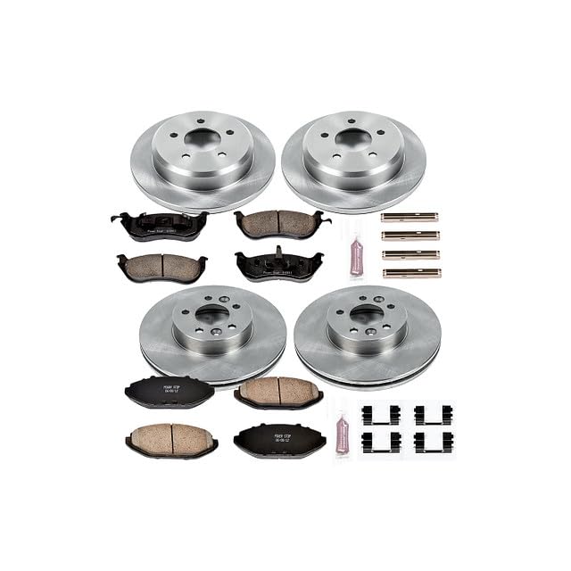 POWERSTOP Autospecialty KOE1336 Front and Rear Replacement Brake Kit-OE Brake Rotors & Ceramic Brake Pads For Ford Crown Victoria, Lincoln Town Car, Mercury Grand Marquis [Model Specific]