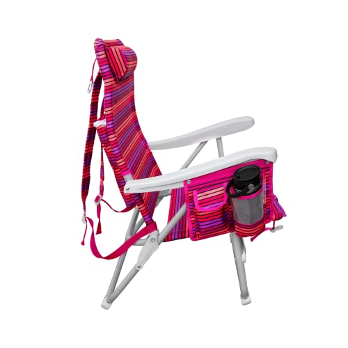 Backpack Hurley Beach Chair, One Size, Bombay Stripe Passion Fruit