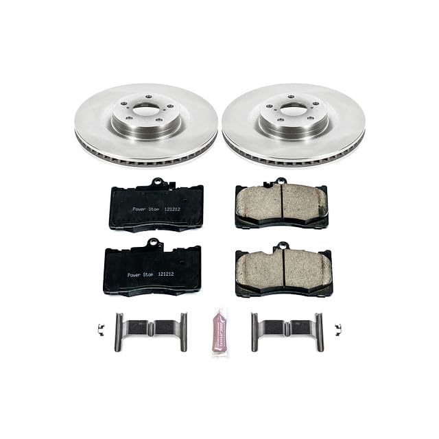 Power Stop Autospecialty KOE6355 Front Replacement Brake Kit-OE Brake Rotors & Ceramic Brake Pads For GS200t, GS300, GS350, GS450h, IS200t, IS300, IS350, RC200t, RC300, RC350 [Model Specific]