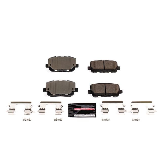 Power Stop Z23-1766 Z23 Evolution Sport Carbon Fiber Infused Ceramic Brake Pads with Hardware Rear For Dodge Charger 2014-2023 [Model Specific]