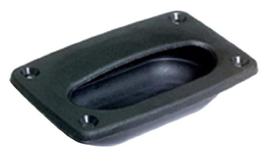 Flush Hatch Finger Pull Attwood 2027-7, Marine Hatch Hardware, Black Propylene, 3-5/8 x 2-5/16 Inch