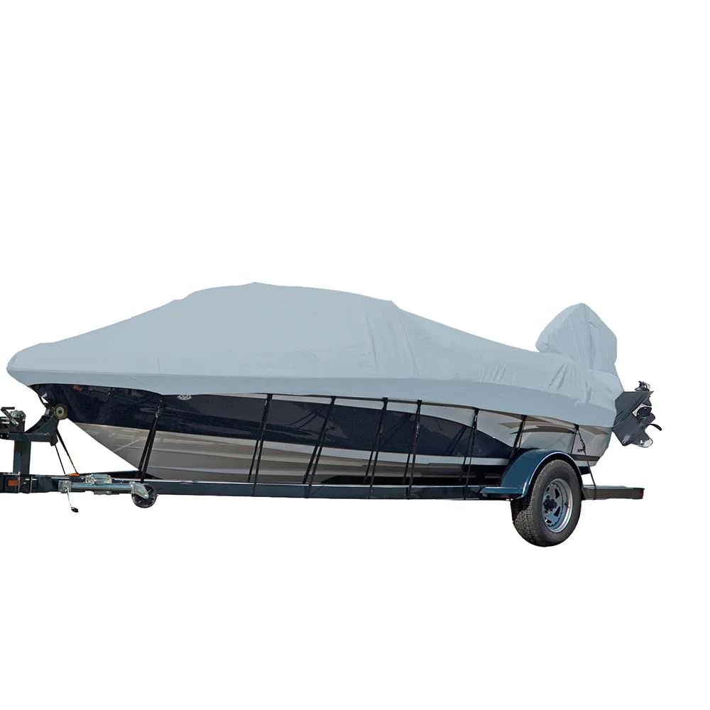 Sun-DURA® Carver Styled-to-Fit Boat Cover f/20.5' V-Hull Runabout Boats w/Windshield & Hand/Bow Rails - Grey
