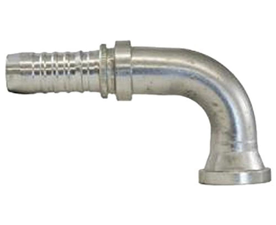 GlobalSpiral Couplings Gates 16GS-20FL90M, Code 61 O-Ring Flange, Zinc Plated Carbon Steel, 5.28", 90° Bent Tube, 1" ID