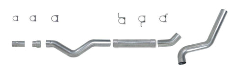 Diamond Eye 5in KIT MFLR RPLCMENT PIPE SGL AL: 2006-2007.5 CHEVY 6.6L 2500/3500