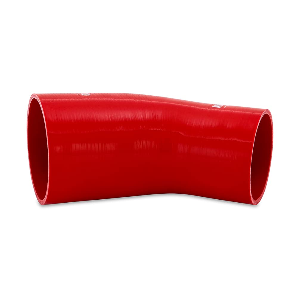 Mishimoto 45-Degree MMCP-R45-3540RD Silicone Transition Coupler, 3.50" to 4.00", Red