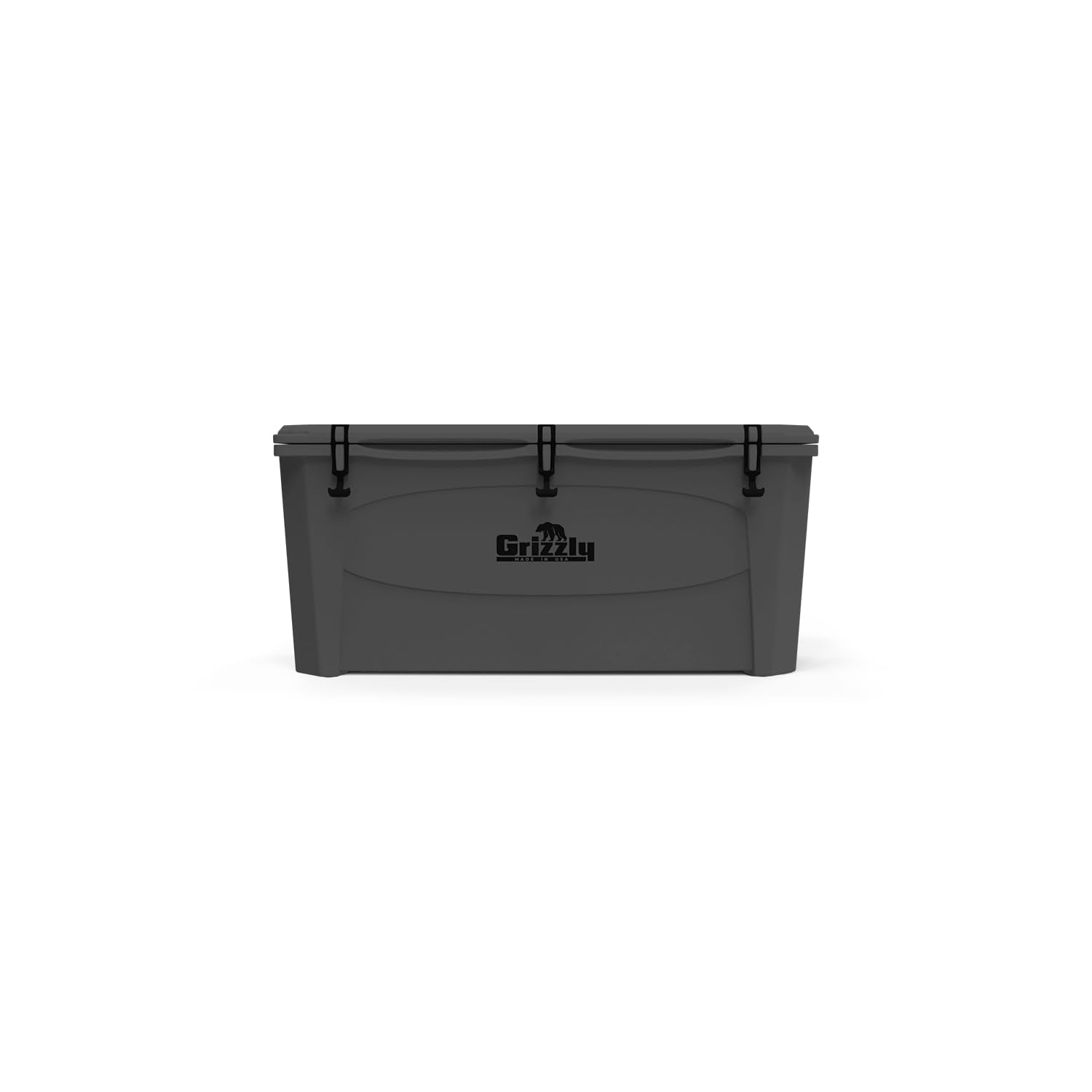 165 Cooler Grizzly | 165 qt Ice Chest Durable Rotomolded Insulated | Made in USA | Warranty for Life | for Beach Boat Camping Fishing Hunting | G165 | Stealth Gray