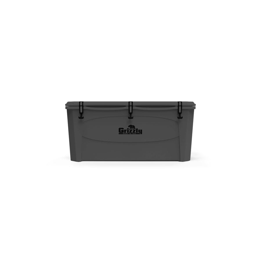 165 Cooler Grizzly | 165 qt Ice Chest Durable Rotomolded Insulated | Made in USA | Warranty for Life | for Beach Boat Camping Fishing Hunting | G165 | Stealth Gray