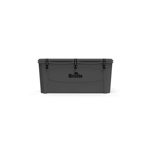 165 Cooler Grizzly | 165 qt Ice Chest Durable Rotomolded Insulated | Made in USA | Warranty for Life | for Beach Boat Camping Fishing Hunting | G165 | Stealth Gray