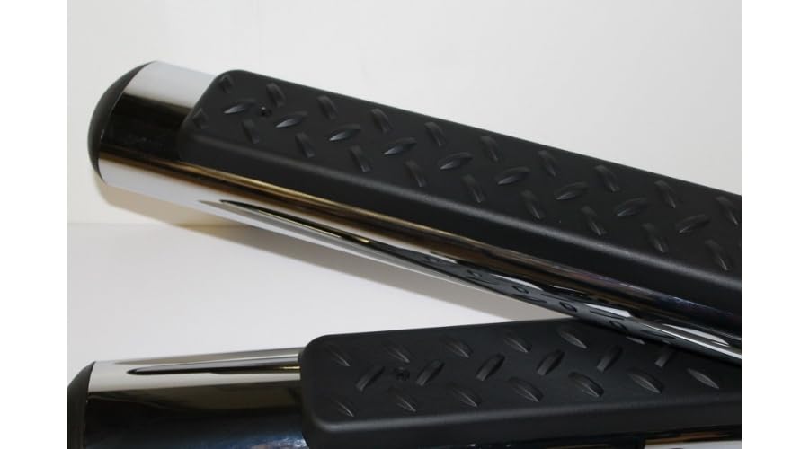OEM Replica Black Horse Side Steps Stainless Steel Compatible with 11-21 Jeep Grand Cherokee (Excl. Limited X, High Altitude, Summit, SRT, SRT8, Trackhawk and Trailhawk)-9B080203SSOV