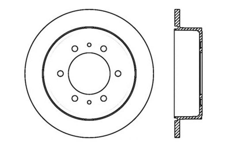 Sport Drilled/Slotted Brake Rotor StopTech 127.69002R (Rear Right), 1 Pack