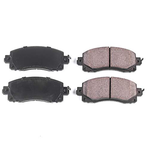 Power Stop Z16 Ceramic Front Brake Pads Low Dust Formula Thermal Scorched Surfaces Chamfered and Slotted Noise-Free Braking For Crosstrek Forester Impreza Legacy Outback Subar [Model Specific]