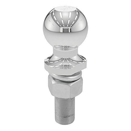 CURT 40074 Trailer Hitch Ball Chrome, 6,000 lbs, 2-Inch Diameter, 1 x 3-Inch Shank