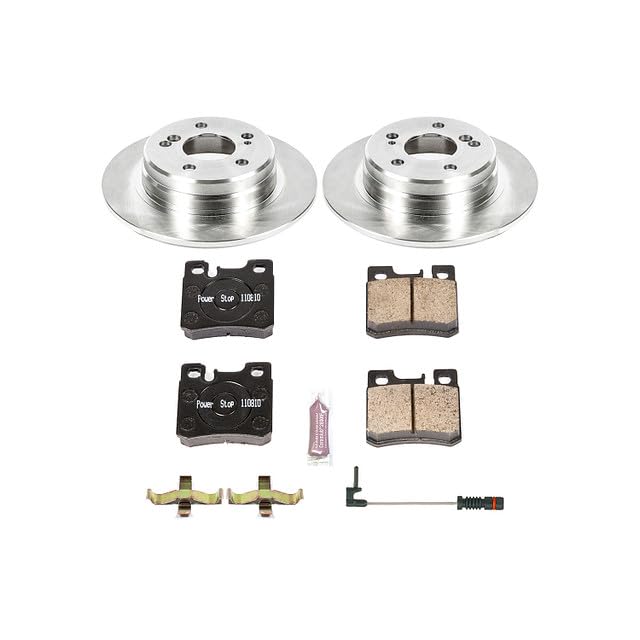 Power Stop KOE6334 Rear Replacement Brake Kit-OE Brake Rotors & Ceramic Brake Pads For Mercedes 300SL, Mercedes 500SL, SL320 Mercedes, SL500 [Model Specific]