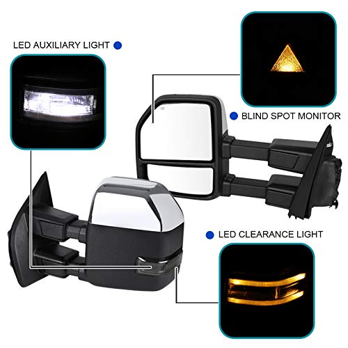 RMX-F25017F2GH-P-FS SPEC-D TUNING Superduty-Towing Mirrors for 17-Up Ford F250
