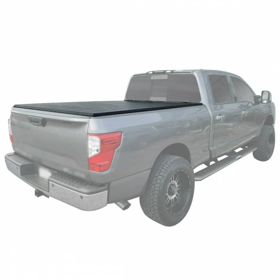 Premier Black Horse Soft Trifold Truck Bed Tonneau Cover Compatible with 2005-2024 Nissan Frontier 5ft Bed-PRS-NI05