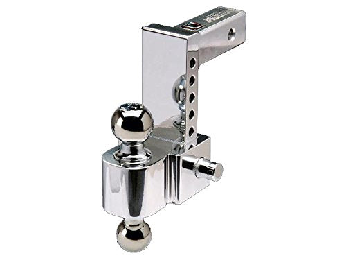 Fastway Flash E Series Adjustable Aluminum Ball Mount with 4 Inch Drop, 2 Inch Shank, and Chrome Plated Balls 42-00-2400