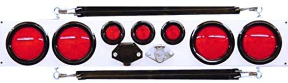 36" Custer WP36SM-LED Round LED Lights, 4 & 7 Pin Connection, White Light Bar-Super Mini