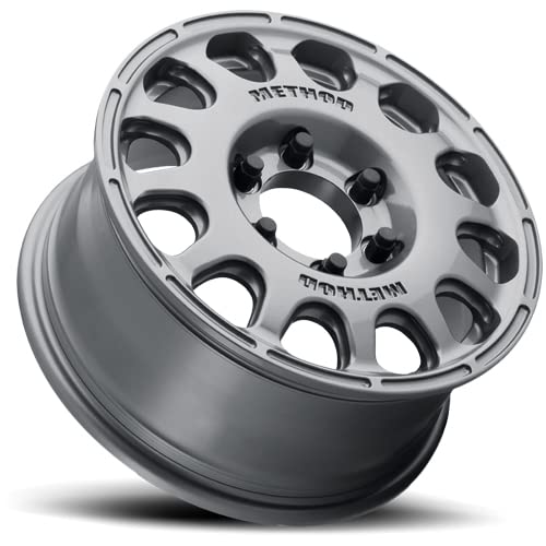 16x7 Method Race Wheels Gloss Titanium 6x5.5, 25mm Offset 5.2" Backspace, MR10767060825