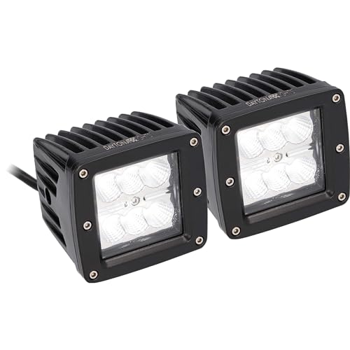 3” Daytona Lights Traditional 6 LED Cube Lights (Flood) – 2 Pack