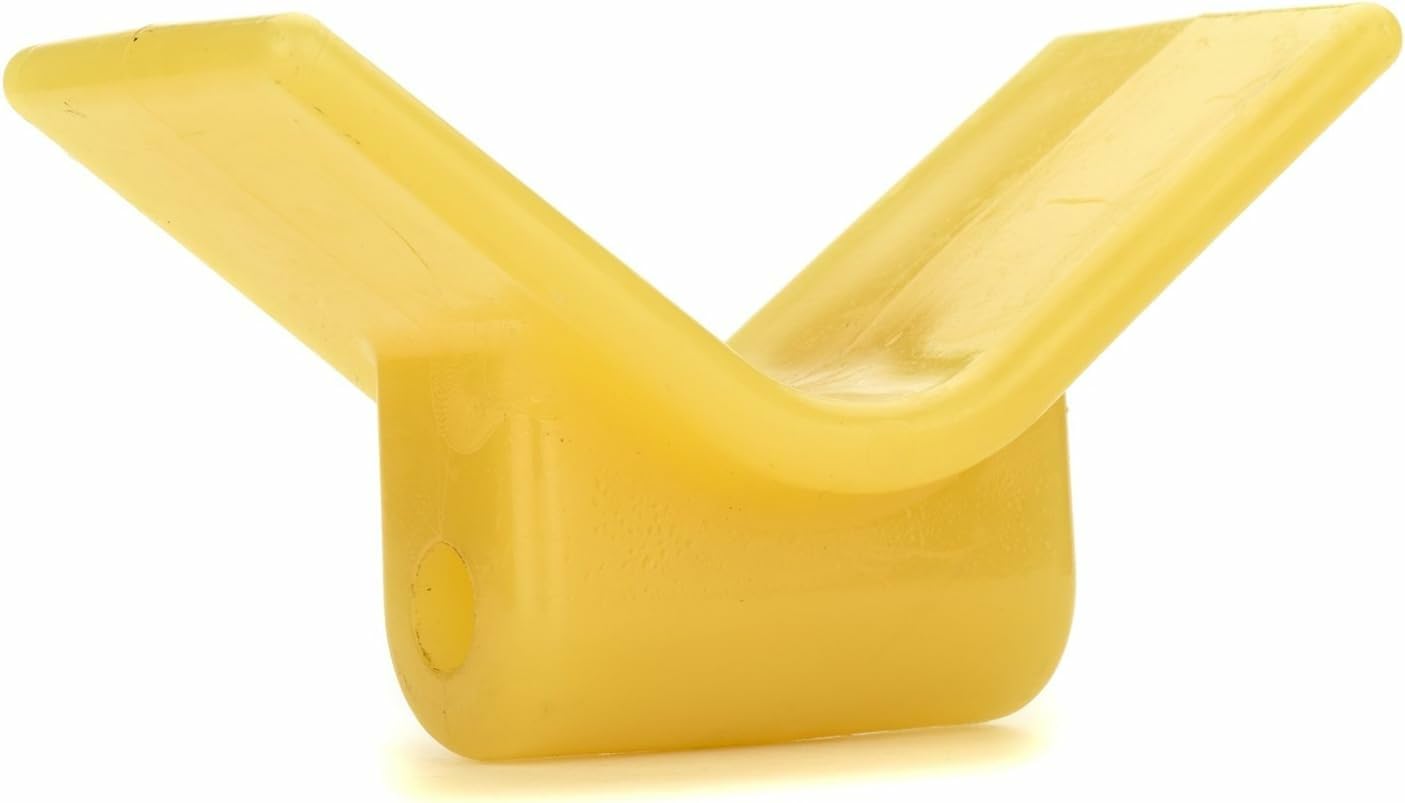 Bow Stop CE Smith - Durable Boat Accessory for The Perfect Fit - Yellow Rubber - 3" x 3" - 5-3/4" Span (29751)