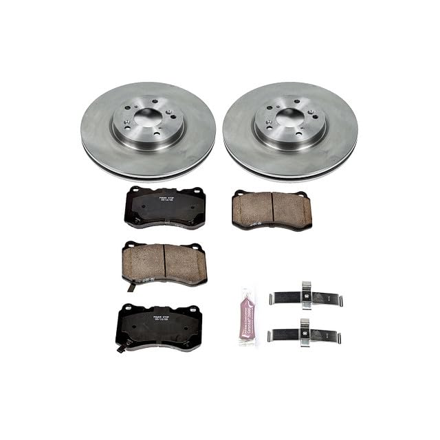 POWERSTOP Autospecialty KOE3029 Front Replacement Brake Kit-OE Brake Rotors & Ceramic Brake Pads For Acura TL 2004-2008 [Model Specific]