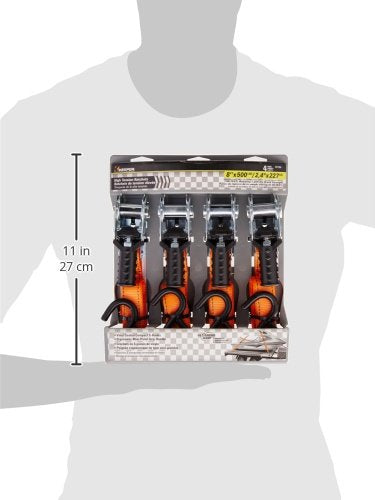 KEEPER Hampton Products 45766 1x8 PSTL Tie Down (4 Pack)