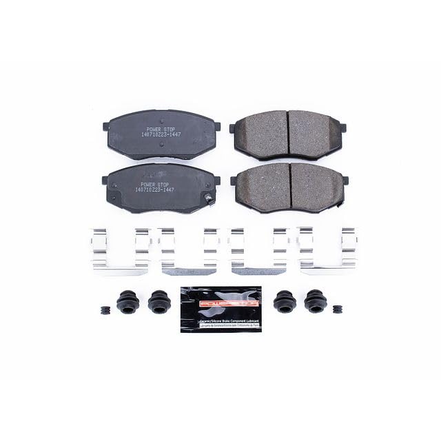 Power Stop Z23-1447 Z23 Evolution Sport Carbon Fiber Infused Ceramic Brake Pads with Hardware For Hyundai Tucson 2010-2011, Kia Sportage 2011 [Model Specific]