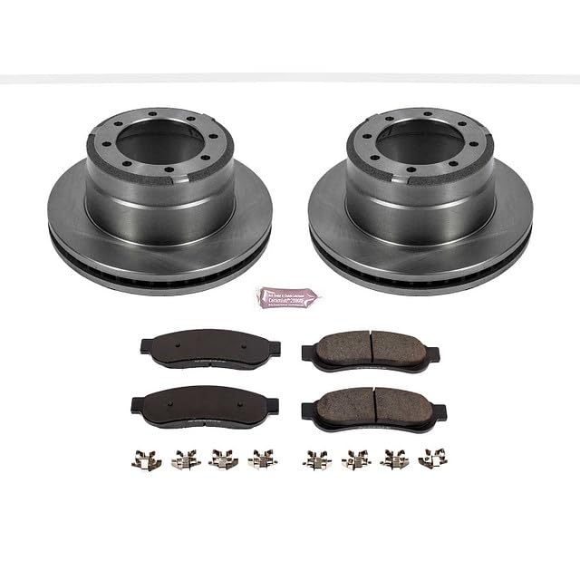 Power Stop Autospecialty KOE4593 Rear Replacement Brake Kit-OE Brake Rotors & Ceramic Brake Pads For Ford F-350 Super Duty 2005-2010 [Model Specific]