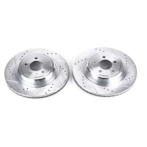 Power Stop Rear AR8371XPR Drilled & Slotted Rotor Pair For Dodge Charger 2006-2023, Dodge Magnum 2007-2008 [Model Specific]