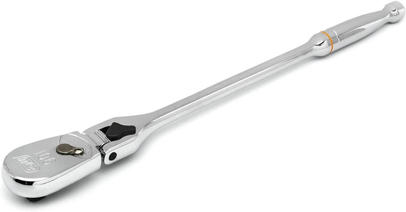 GEARWRENCH 1/2" Drive Locking Flex Head 90 Tooth Teardrop Ratchet 17" - 81362T, Multi, One Size