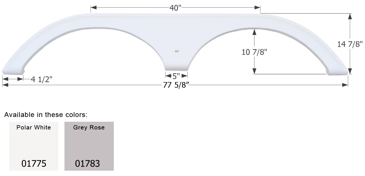 Fender Skirt ICON, Tandem, Thor, FS1775, Grey Rose