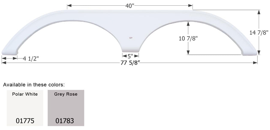 Fender Skirt ICON, Tandem, Thor, FS1775, Grey Rose